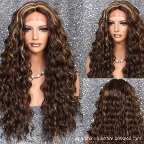 30 Inch Brazilian Virgin Hair Unit Water Wave Hd Lace Frontal Wig Peruvian Waterwave Wig Loose Deep Curly Wave Human Hair Wig